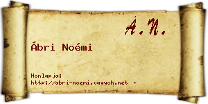 Ábri Noémi névjegykártya